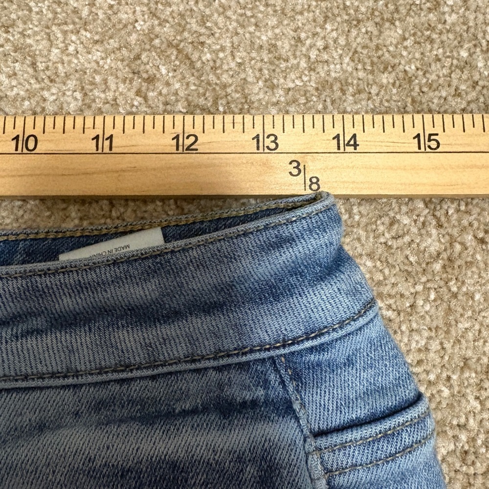 Risen Womens Size 7/28 Wide Leg Jeans Light Wash Cropped High Rise Boho Casual - Picture 6 of 9